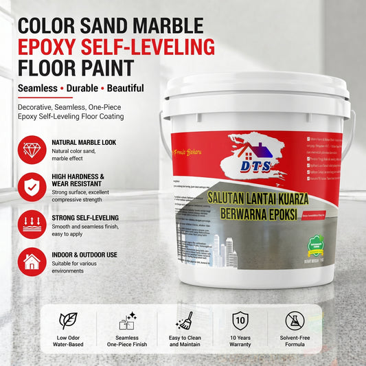 5 in 1 Epoxy Floor Paint Waterproof Anti-Slip & Ultra-Durable Resin Coating for Home & Garage