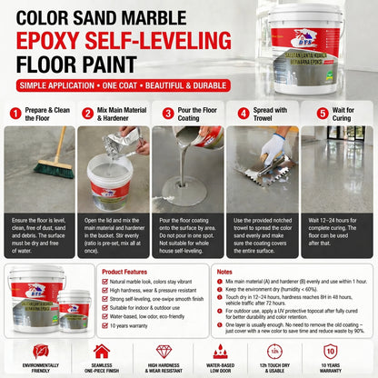 5 in 1 Epoxy Floor Paint  Waterproof Anti-Slip & Ultra-Durable Resin Coating for Home & Garage