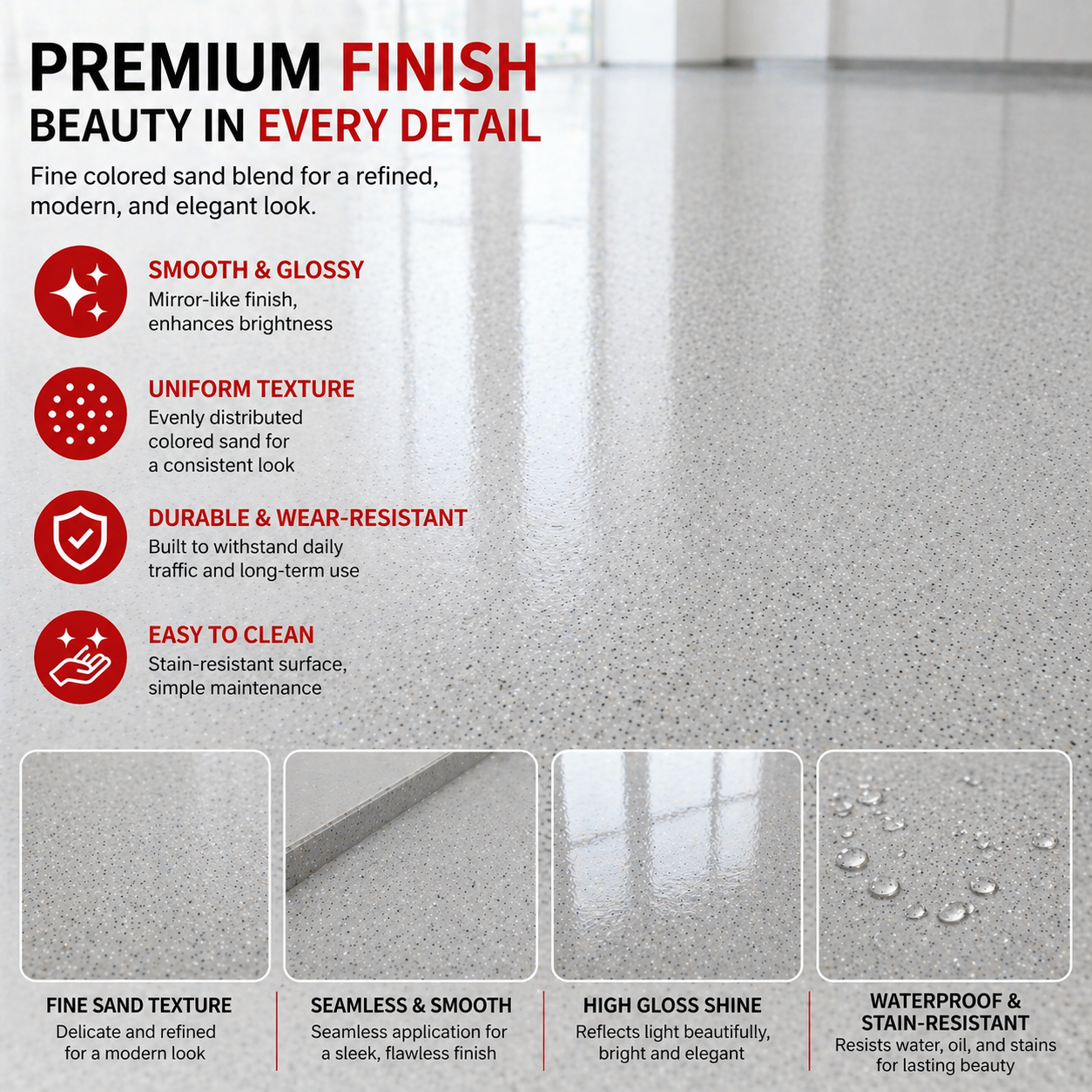 5 in 1 Epoxy Floor Paint  Waterproof Anti-Slip & Ultra-Durable Resin Coating for Home & Garage