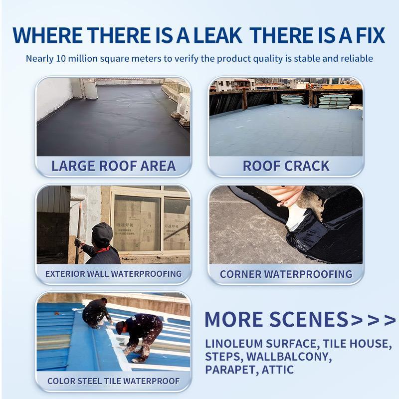 Permanent Waterproof Coating – Leakproof Seal for Roof, Floor, Bathroom & Walls – Weatherproof, Durable, Long-Lasting Protection